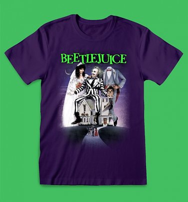 Purple Beetlejuice Poster T-Shirt Purple Beetlejuice Poster T-Shirt