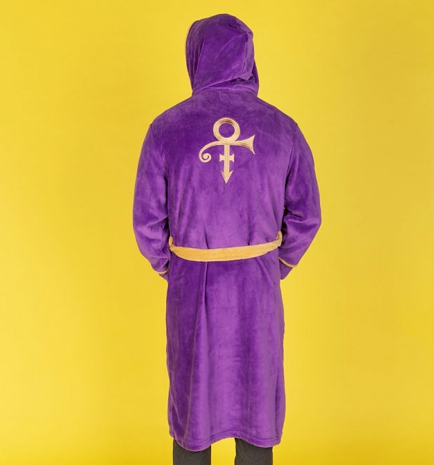 Purple Fleece Prince Hooded Bath Robe