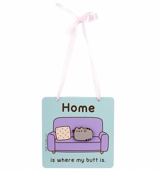 Pusheen Home Is Where My Butt Is Wooden Plaque Pusheen Home Is Where My Butt Is Wooden Plaque