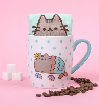 Pusheen Mermaid Socks And Mug Gift Set Pusheen Mermaid Socks And Mug Gift Set