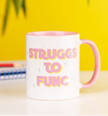 Queer Eye Inspired Struggs To Func Pink Handle Mug Queer Eye Inspired Struggs To Func Pink Handle Mug