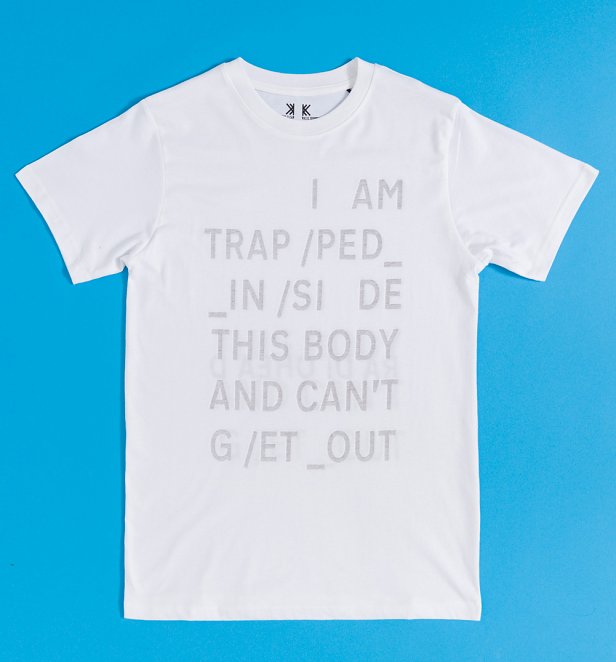 Radiohead Trapped White T-Shirt With Back Print Radiohead Trapped White T-Shirt With Back Print