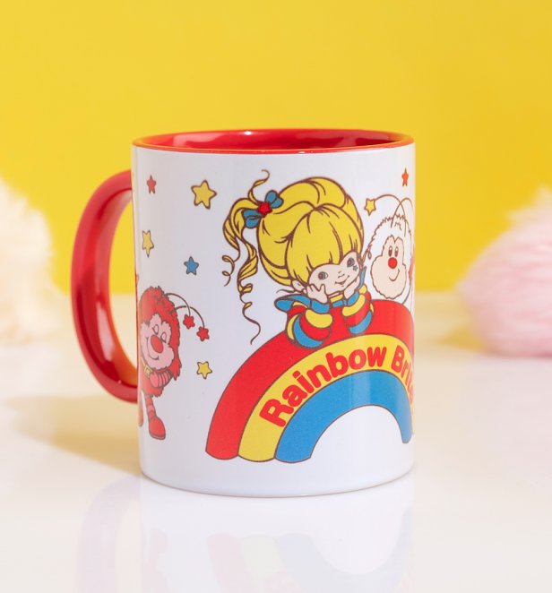 Rainbow Brite And Sprites Red Handle Mug