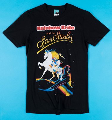 Rainbow Brite And The Star Stealer Black T-Shirt Rainbow Brite And The Star Stealer Black T-Shirt