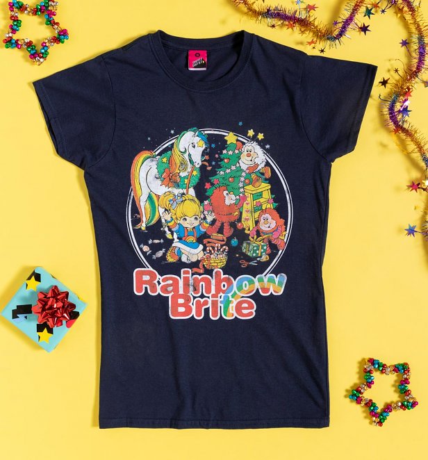 Rainbow Brite Festive Scene Navy T-Shirt Rainbow Brite Festive Scene Navy T-Shirt