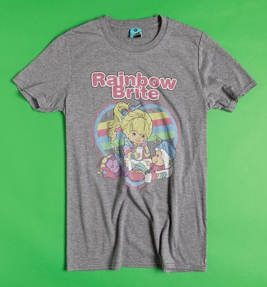 Rainbow Brite Heart Grey Marl T-Shirt Rainbow Brite Heart Grey Marl T-Shirt