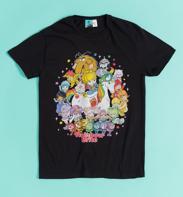 Rainbow Brite Heroes And Villains Black T-Shirt Rainbow Brite Heroes And Villains Black T-Shirt