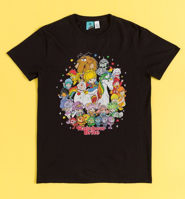 Rainbow Brite Heroes And Villains Black T-Shirt Rainbow Brite Heroes And Villains Black T-Shirt