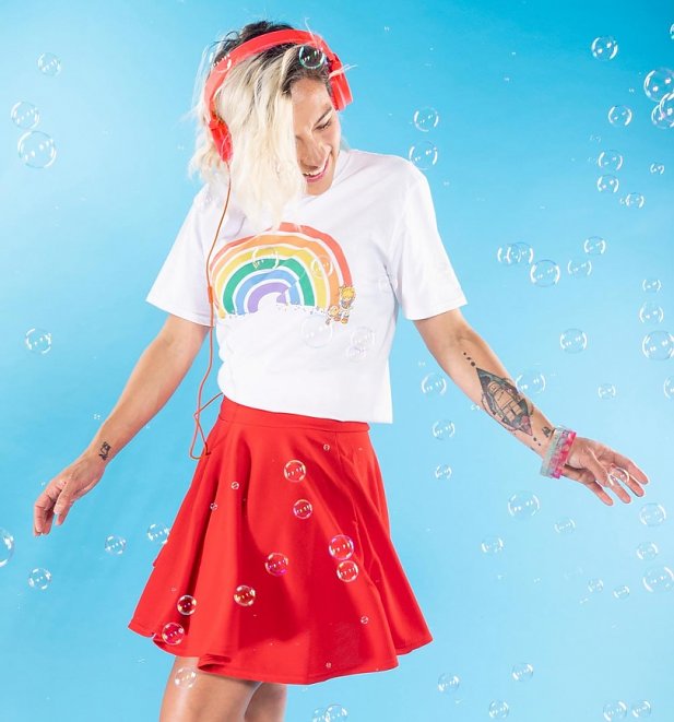 Rainbow Brite Rainbow White T-Shirt Rainbow Brite Rainbow White T-Shirt