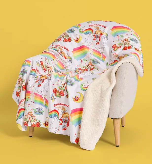 Rainbow Brite Retro Fleece Throw