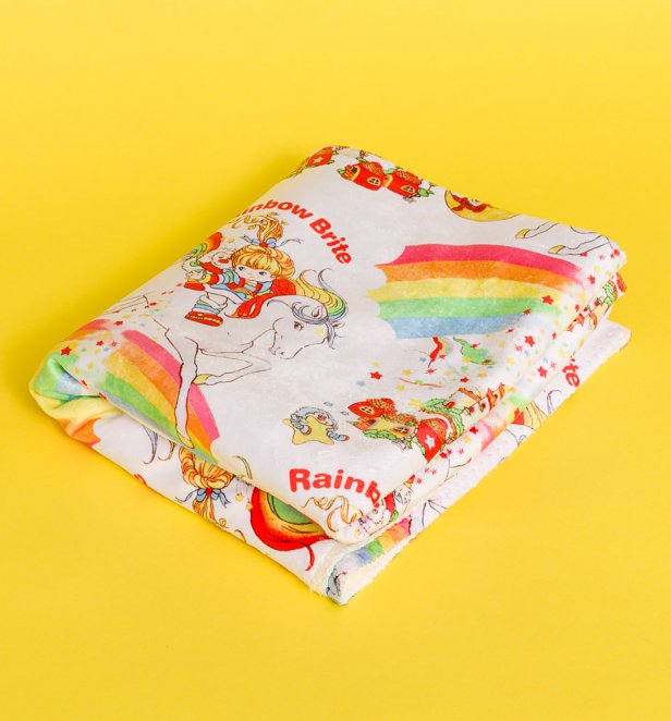 Rainbow Brite Retro Fleece Throw