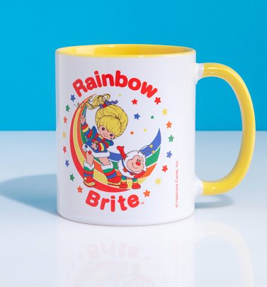 Rainbow Brite Stars Yellow Handle Mug Rainbow Brite Stars Yellow Handle Mug