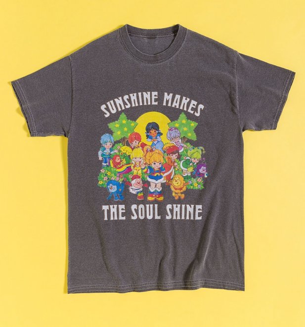 Rainbow Brite Sunshine Makes The Soul Shine Charcoal Vintage Wash T-Shirt