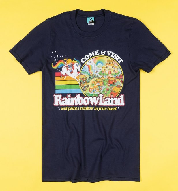 Rainbow Brite Visit Rainbow Land Navy T-Shirt Rainbow Brite Visit Rainbow Land Navy T-Shirt