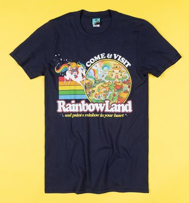 Rainbow Brite Visit Rainbow Land Navy T-Shirt Rainbow Brite Visit Rainbow Land Navy T-Shirt