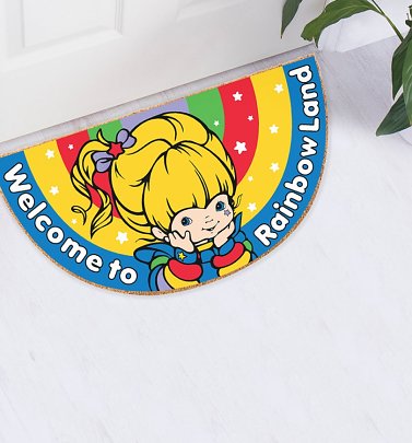Rainbow Brite Welcome To Rainbow Land Sparkly Door Mat Rainbow Brite Welcome To Rainbow Land Sparkly Door Mat