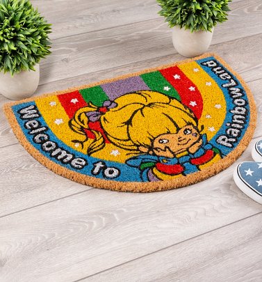 Rainbow Brite Welcome To Rainbow Land Sparkly Door Mat Rainbow Brite Welcome To Rainbow Land Sparkly Door Mat