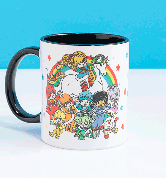 Rainbow Brite Wrap Around Black Handled Mug Rainbow Brite Wrap Around Black Handled Mug