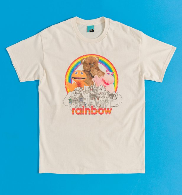Rainbow Zippy Bungle And George Natural T-Shirt Rainbow Zippy Bungle And George Natural T-Shirt