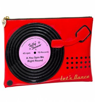Record Player Cosmetic Pouch from Tatty Devine Record Player Cosmetic Pouch from Tatty Devine