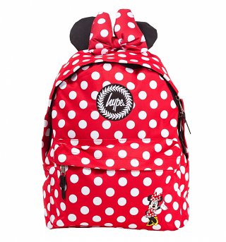 Red Disney Minnie Mouse Backpack With Ears from Hype Red Disney Minnie Mouse Backpack With Ears from Hype