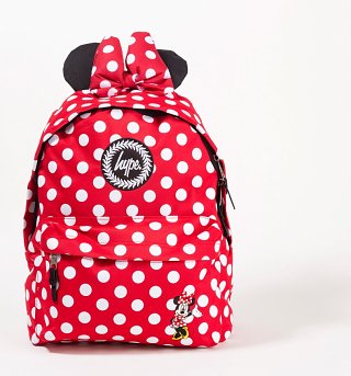 Red Disney Minnie Mouse Backpack With Ears from Hype Red Disney Minnie Mouse Backpack With Ears from Hype
