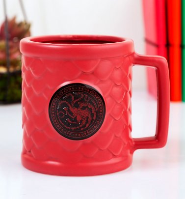 Red Game Of Thrones Targaryen 3D Scales Mug Red Game Of Thrones Targaryen 3D Scales Mug