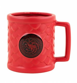 Red Game Of Thrones Targaryen 3D Scales Mug Red Game Of Thrones Targaryen 3D Scales Mug