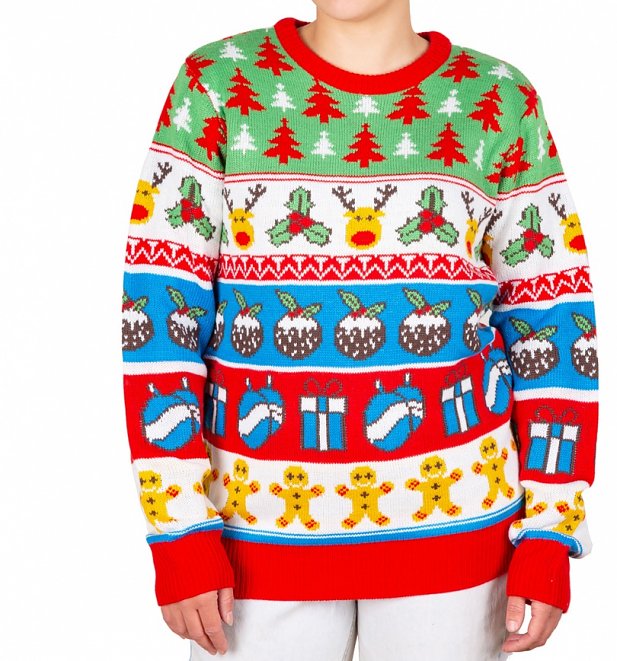 Reindeer and Trees Knitted Christmas Jumper from Cheesy Christmas Jumpers Reindeer and Trees Knitted Christmas Jumper from Cheesy Christmas Jumpers