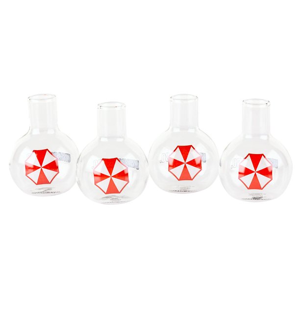 Resident Evil Set Of 4 Mini Glasses Resident Evil Set Of 4 Mini Glasses