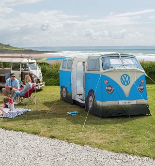 Retro Blue VW Campervan Exact Scale Replica Tent Retro Blue VW Campervan Exact Scale Replica Tent