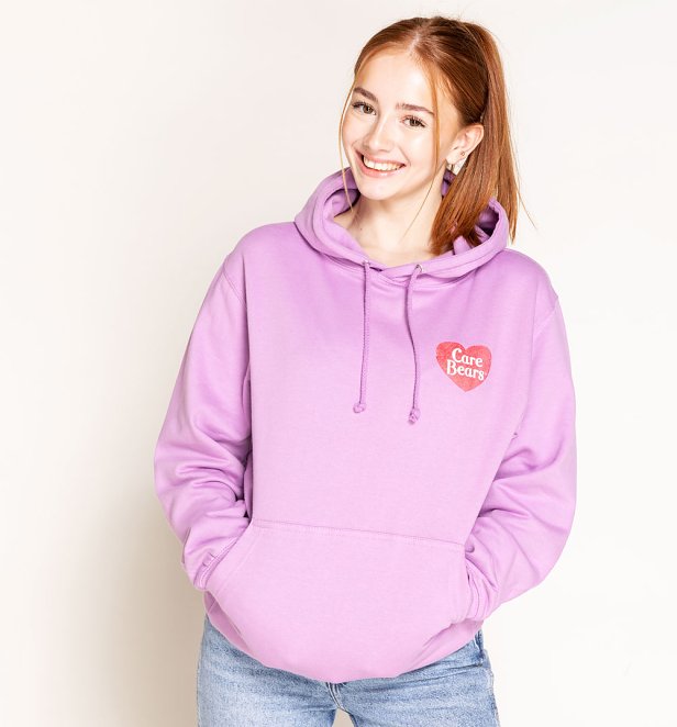 AWAITING APPROVAL PPS SENT 15/10 Retro Care Bears Rainbow Lavender Hoodie