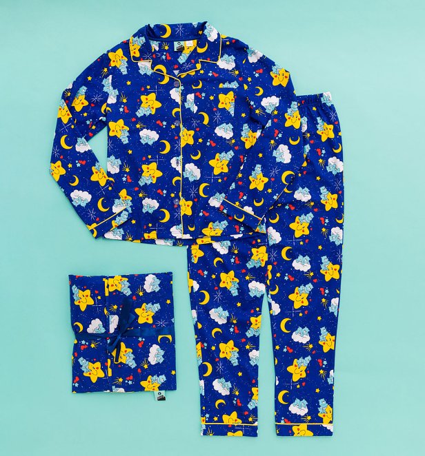 Retro Care Bears Shirt & Trouser Pyjama Set In Bag
