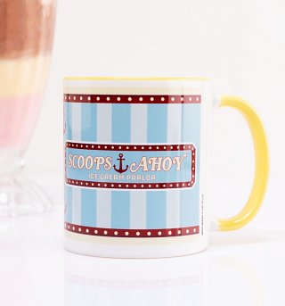 Stranger Things Scoops Ahoy Ice Cream Parlour Mug Stranger Things Scoops Ahoy Ice Cream Parlour Mug