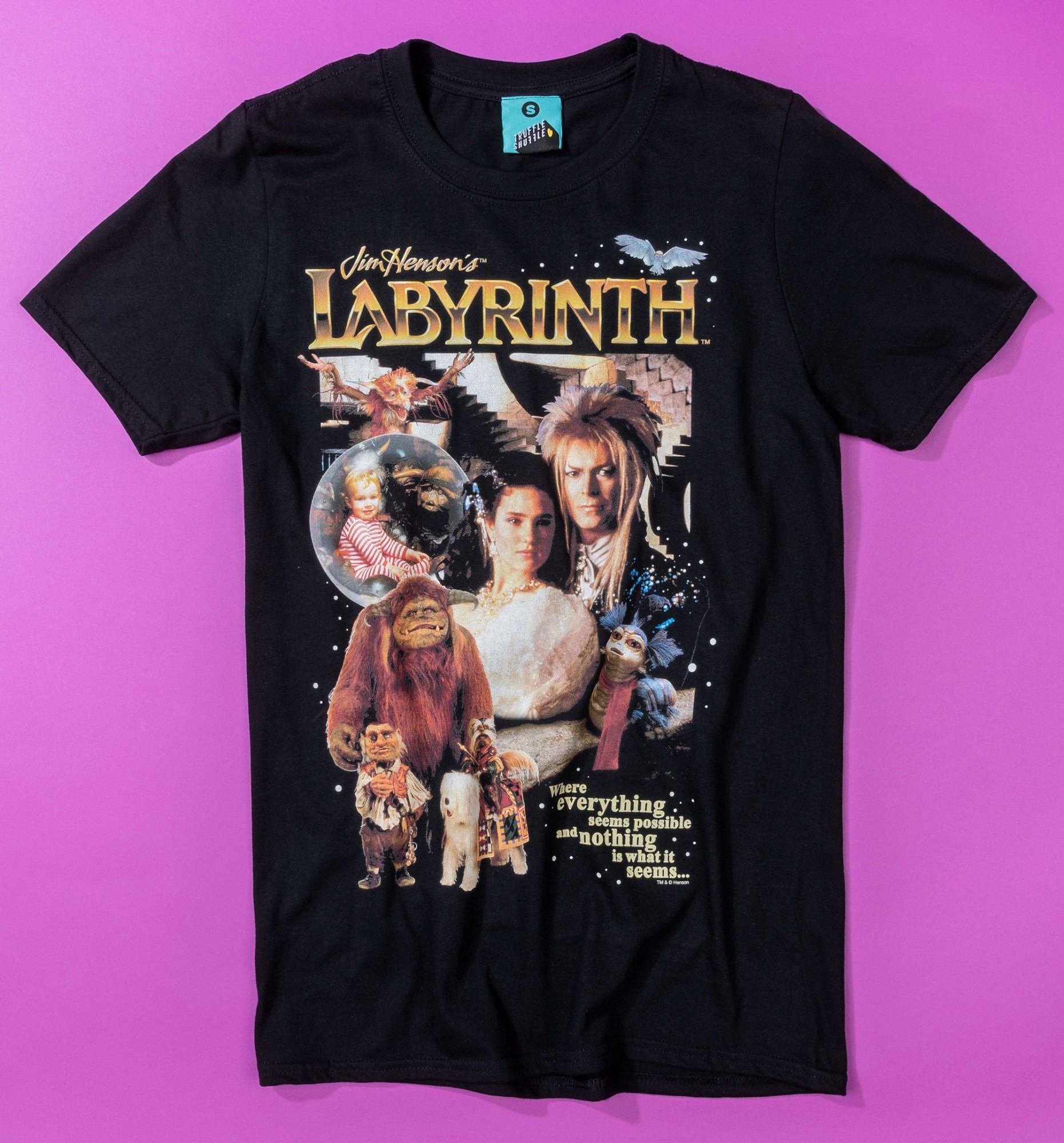 Retro Labyrinth Black T-Shirt