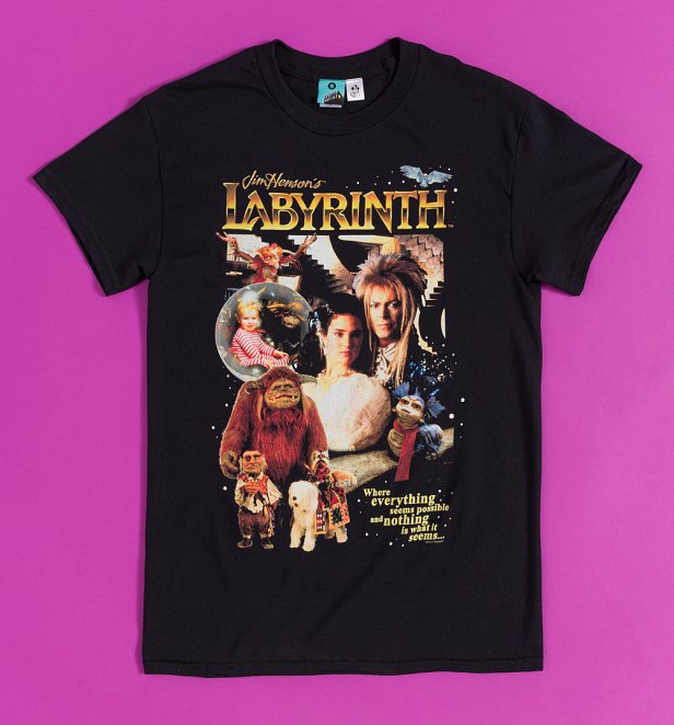 Retro Labyrinth Black T-Shirt Retro Labyrinth Black T-Shirt