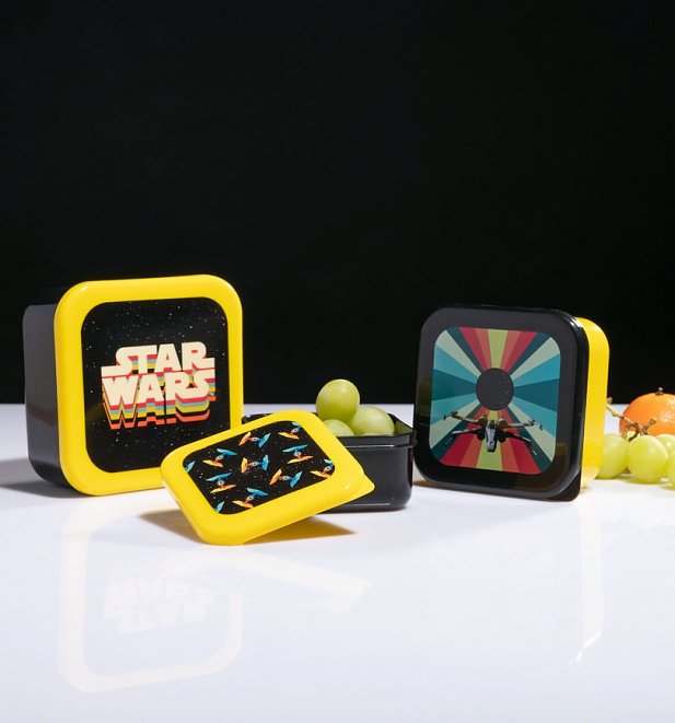 Retro Star Wars Vehicles Set Of Three Snack Boxes 