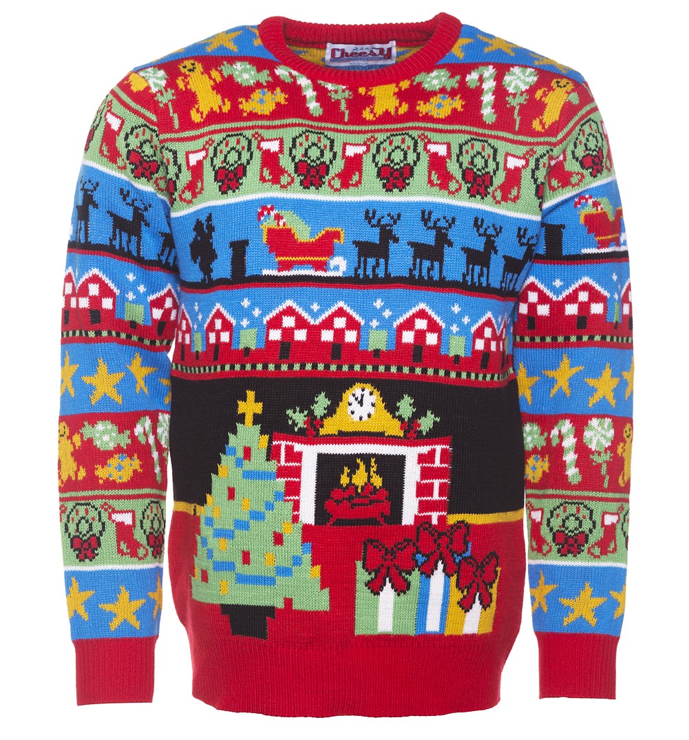 Retro Twas The Night Before Christmas Knitted Jumper from Cheesy