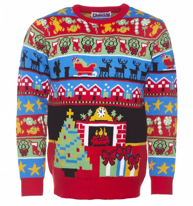 Retro Twas The Night Before Christmas Knitted Jumper from Cheesy Christmas Jumpers Retro Twas The Night Before Christmas Knitted Jumper from Cheesy Christmas Jumpers