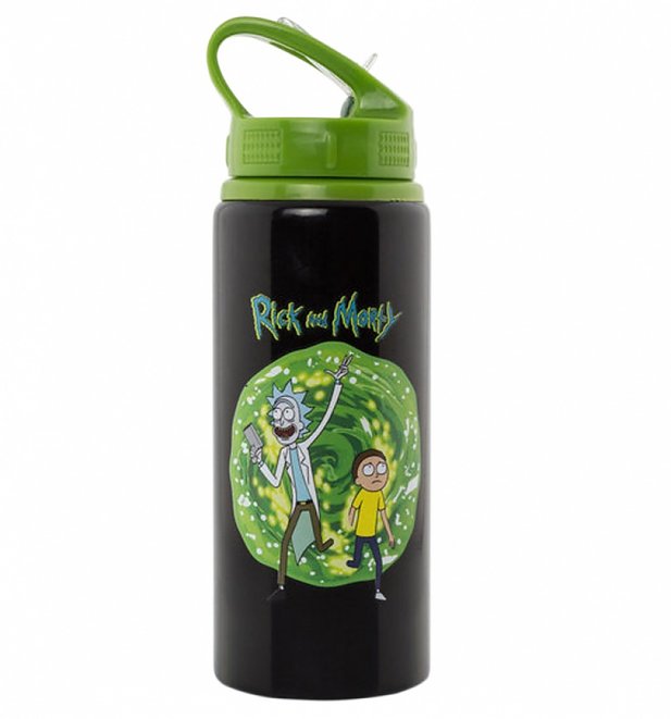 Rick And Morty Portal Aluminium Water Bottle Rick And Morty Portal Aluminium Water Bottle