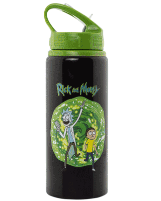 Rick And Morty Portal Aluminium Water Bottle Rick And Morty Portal Aluminium Water Bottle