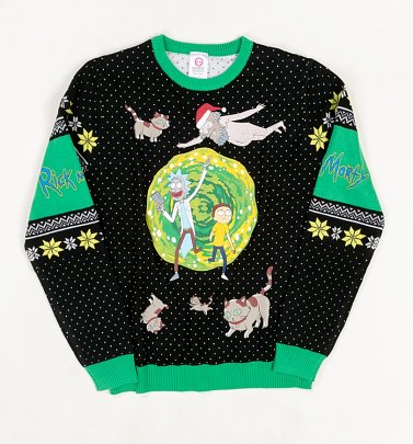 Rick And Morty Portal Knitted Christmas Jumper Rick And Morty Portal Knitted Christmas Jumper