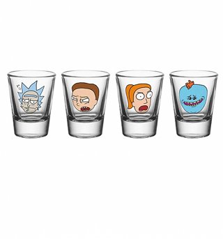 Rick and Morty Characters Set Of 4 Shot Glasses Rick and Morty Characters Set Of 4 Shot Glasses
