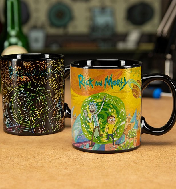 Rick and Morty Portals Heat Change Mug