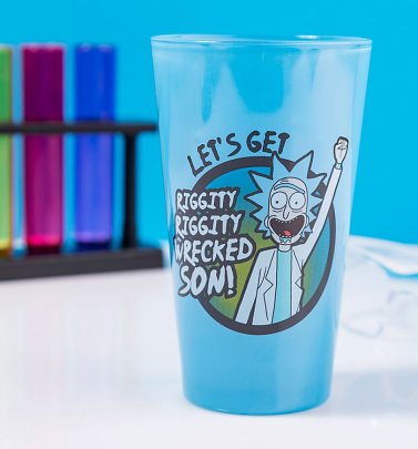 Rick and Morty Wrecked Blue Glass Rick and Morty Wrecked Blue Glass