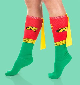 Robin Knee High Socks with Cape Robin Knee High Socks with Cape