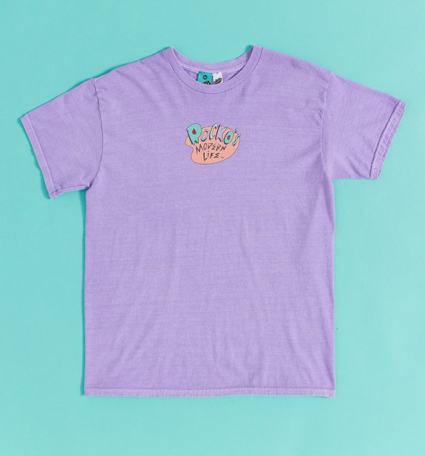 Rocko's Modern Life Vintage Wash Purple T-Shirt with Back Print