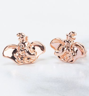 Rose Gold Plated Dumbo Stud Earrings from Disney by Couture Kingdom Rose Gold Plated Dumbo Stud Earrings from Disney by Couture Kingdom