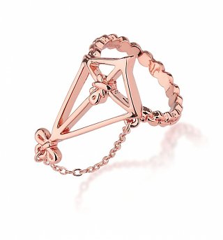 Rose Gold Plated Mary Poppins Kite Ring from Disney by Couture Kingdom Rose Gold Plated Mary Poppins Kite Ring from Disney by Couture Kingdom