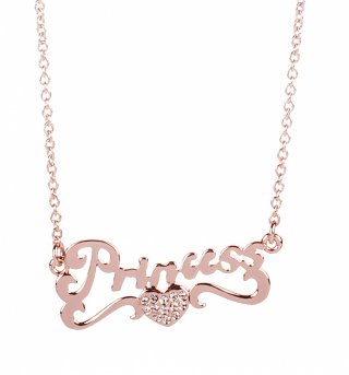 Rose Gold Plated Princess Charm Necklace from Disney Couture Rose Gold Plated Princess Charm Necklace from Disney Couture